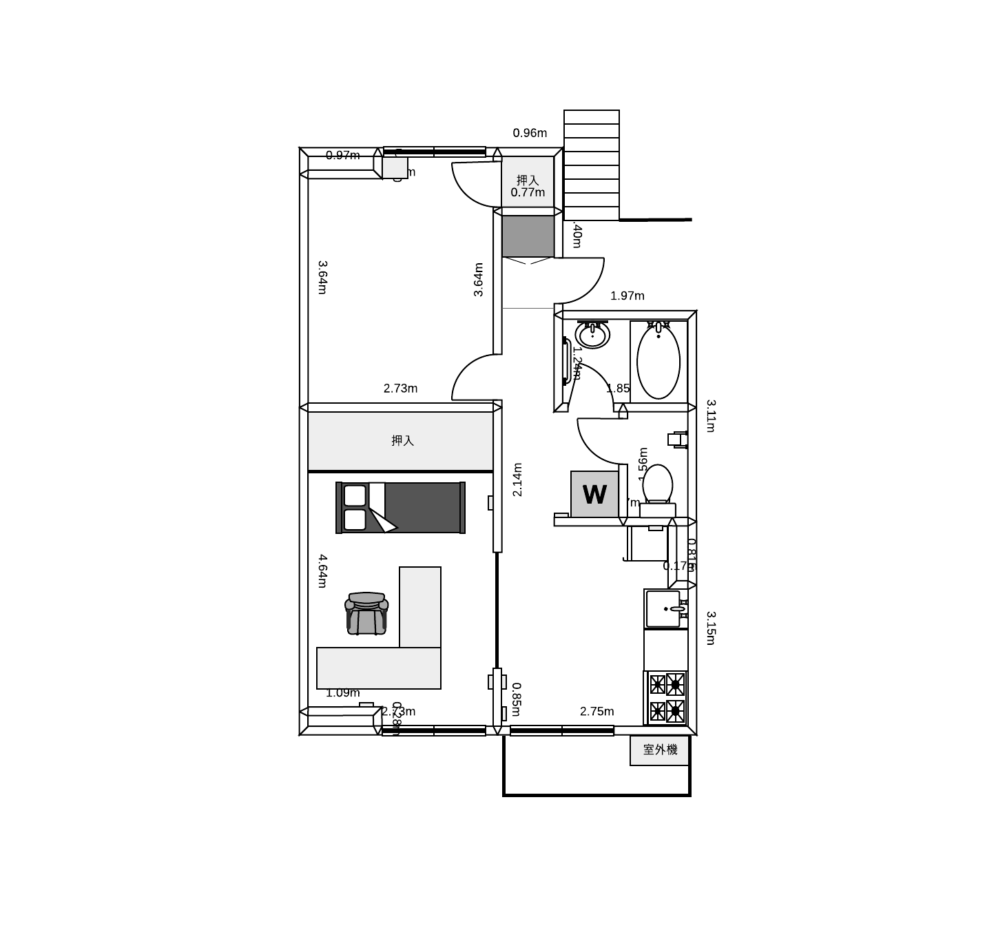 配置替え前の設計図