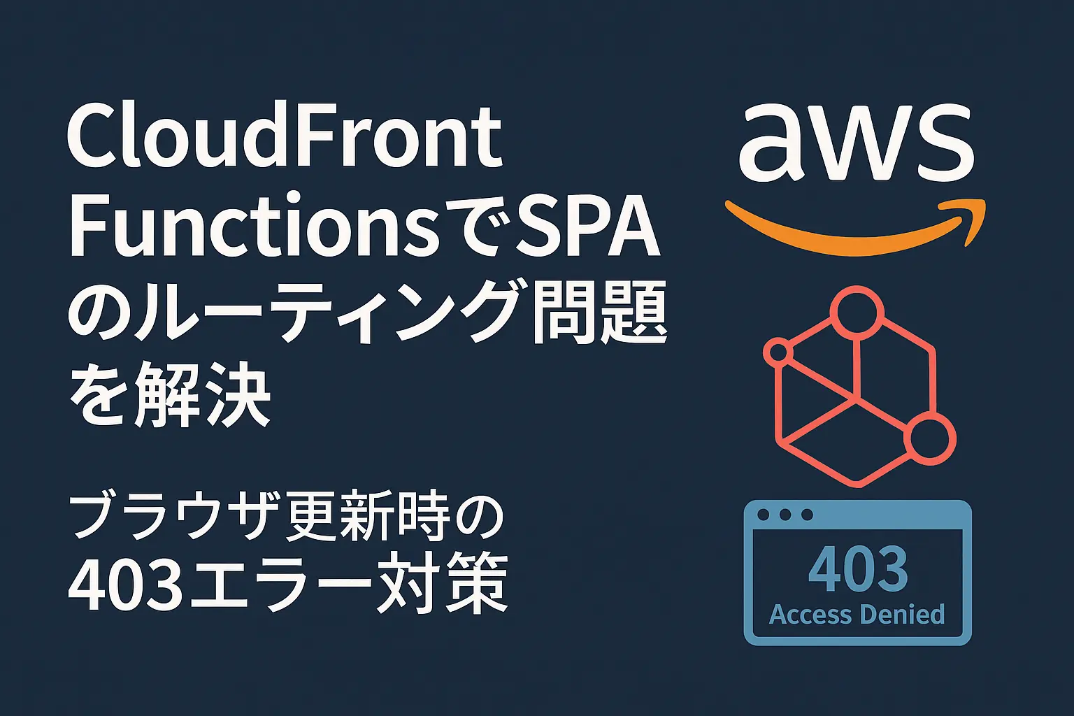 CloudFront FunctionsでSPAのルーティング問題を解決 - ブラウザ更新時の403エラー対策